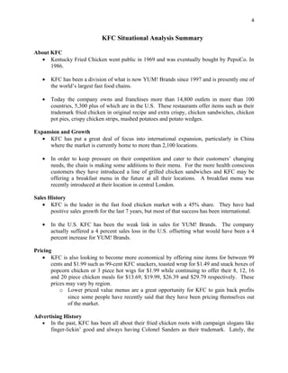 Kfc Abstract Kfc Research Analysis | DOC