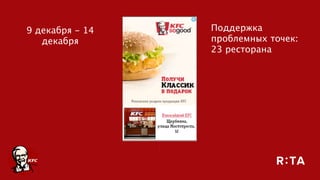 9 декабря - 14
декабря
Поддержка  
проблемных точек:  
23 ресторана
 