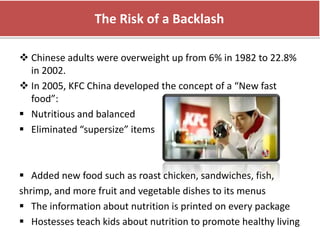 Kfc Risk Management KFC’s radical approach to china presentation - 21.3.2013