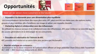 KFC SWOT Analysis in communication numerique | PPTX