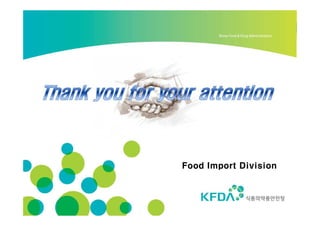 KFDA Policy on Food Safety Control for Imported Foods_2012 | PDF
