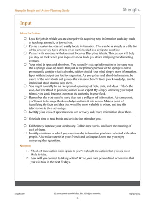 KFManning Strengths Finder Results