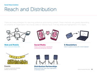 Social Value Creation

Reach and Distribution
There are many strategies for reaching audiences and sharing content. These ...