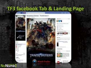 TF3 facebook Tab & Landing Page
 