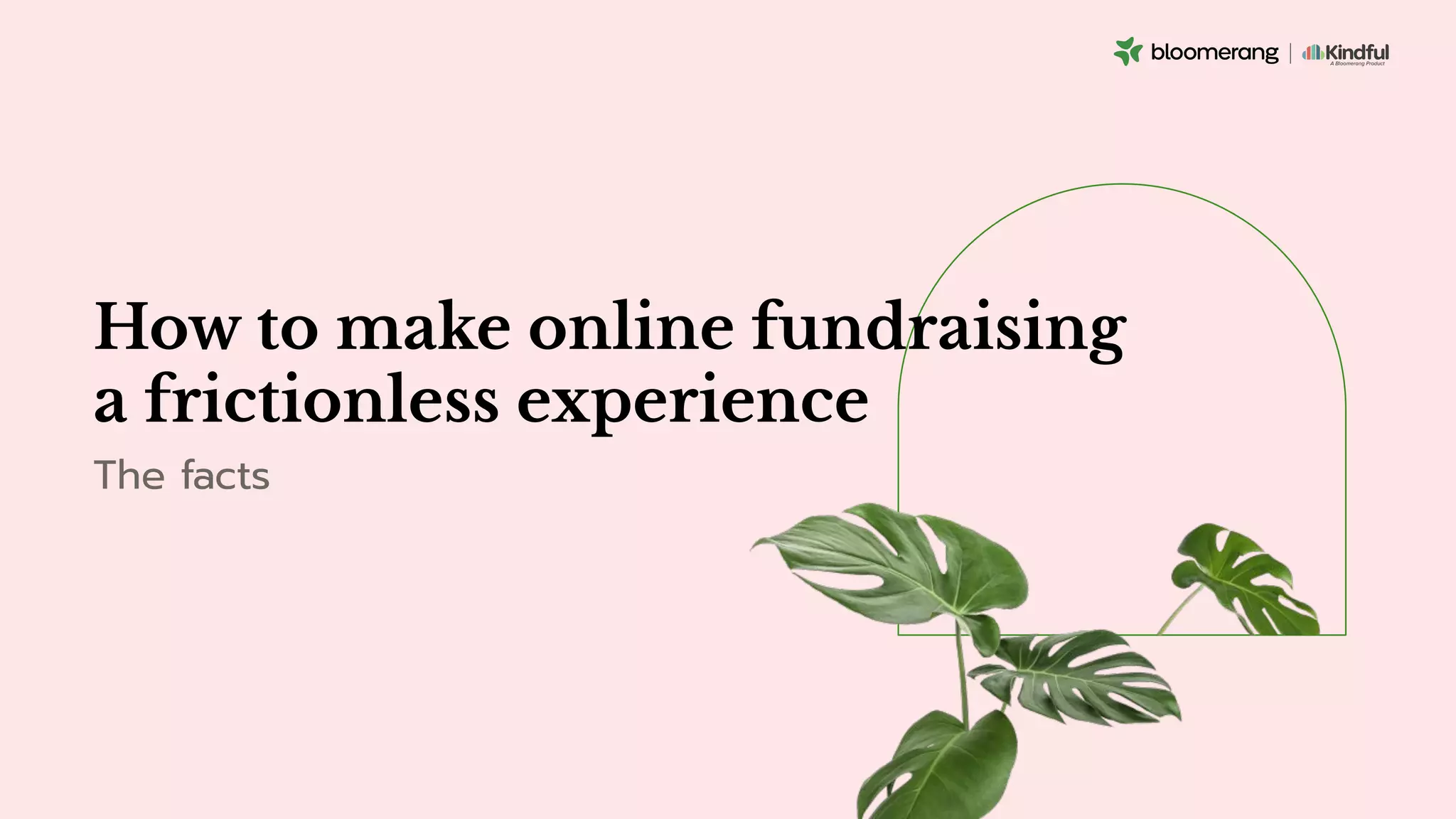 How to make online fundraising
a frictionless experience
The facts
 