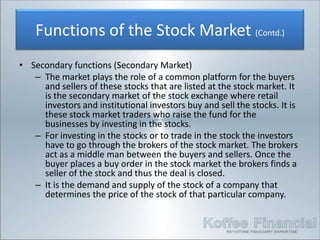 Stock Function 1. Trading - Understanding the stock market | PPSX