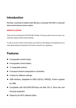 KFX CR9 MIDI CONTROLLER para daw reaper_ | PDF