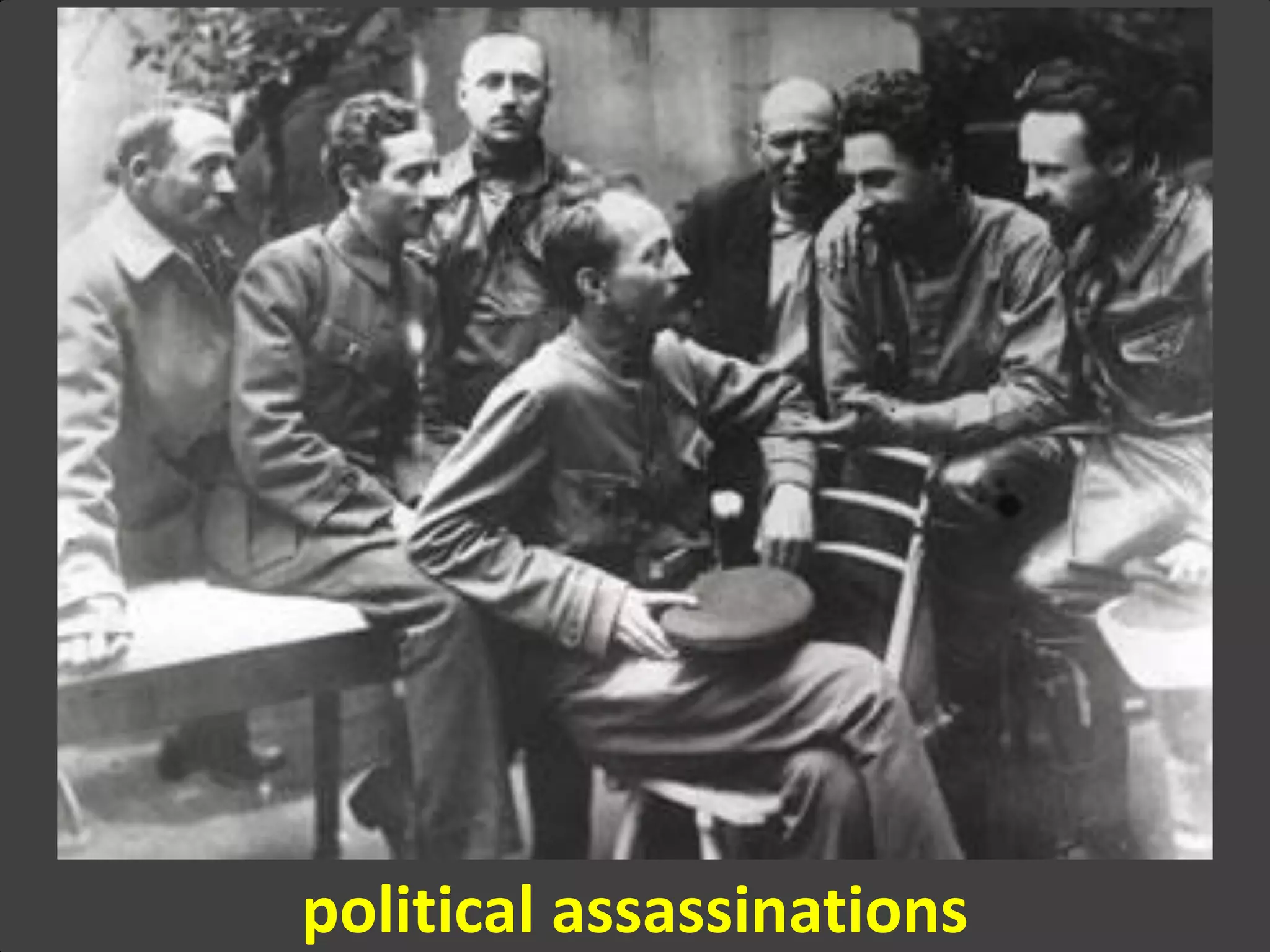 political assassinations
 