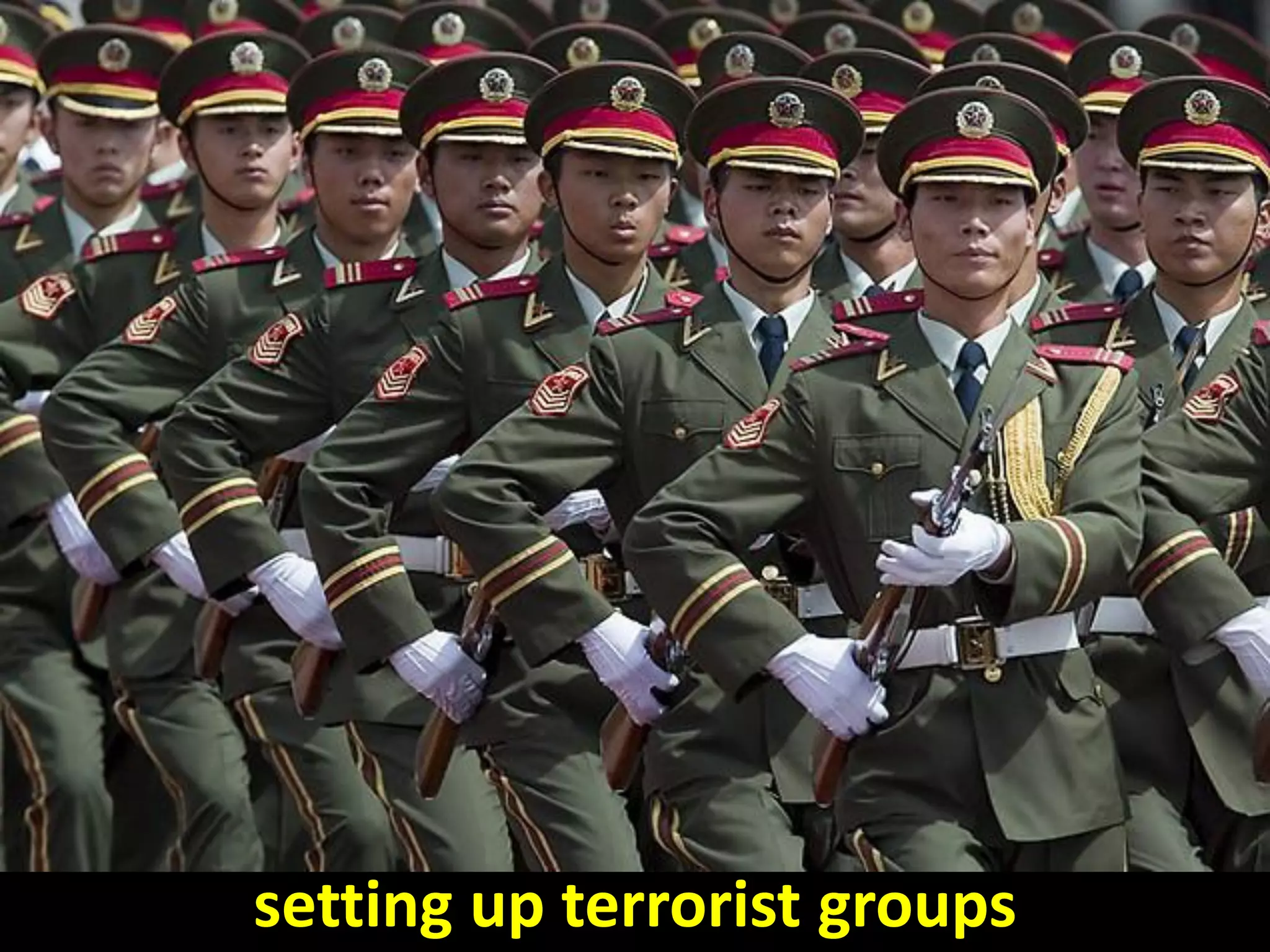 setting up terrorist groups
 