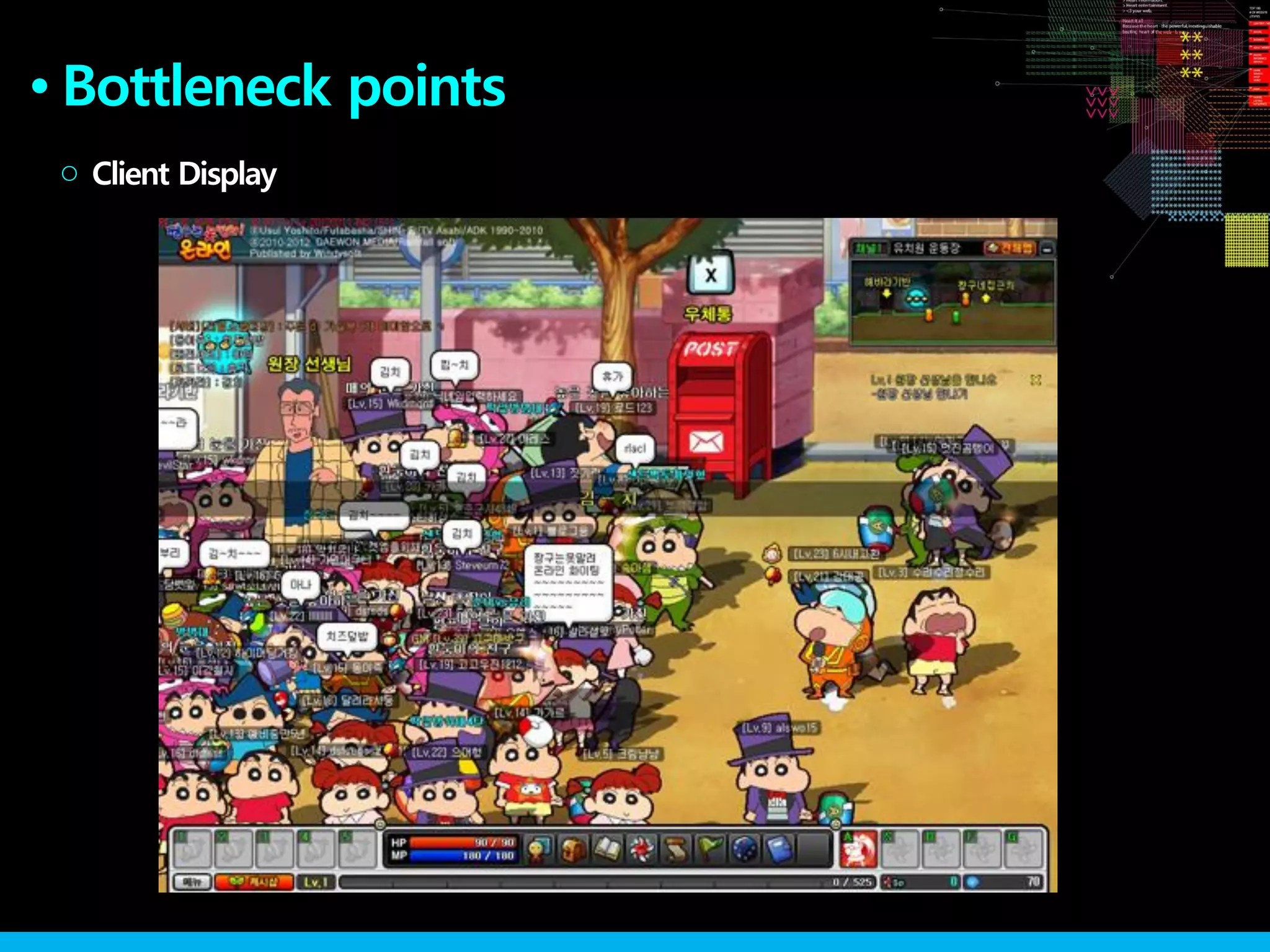 ●
Client Display○
Bottleneck points
 