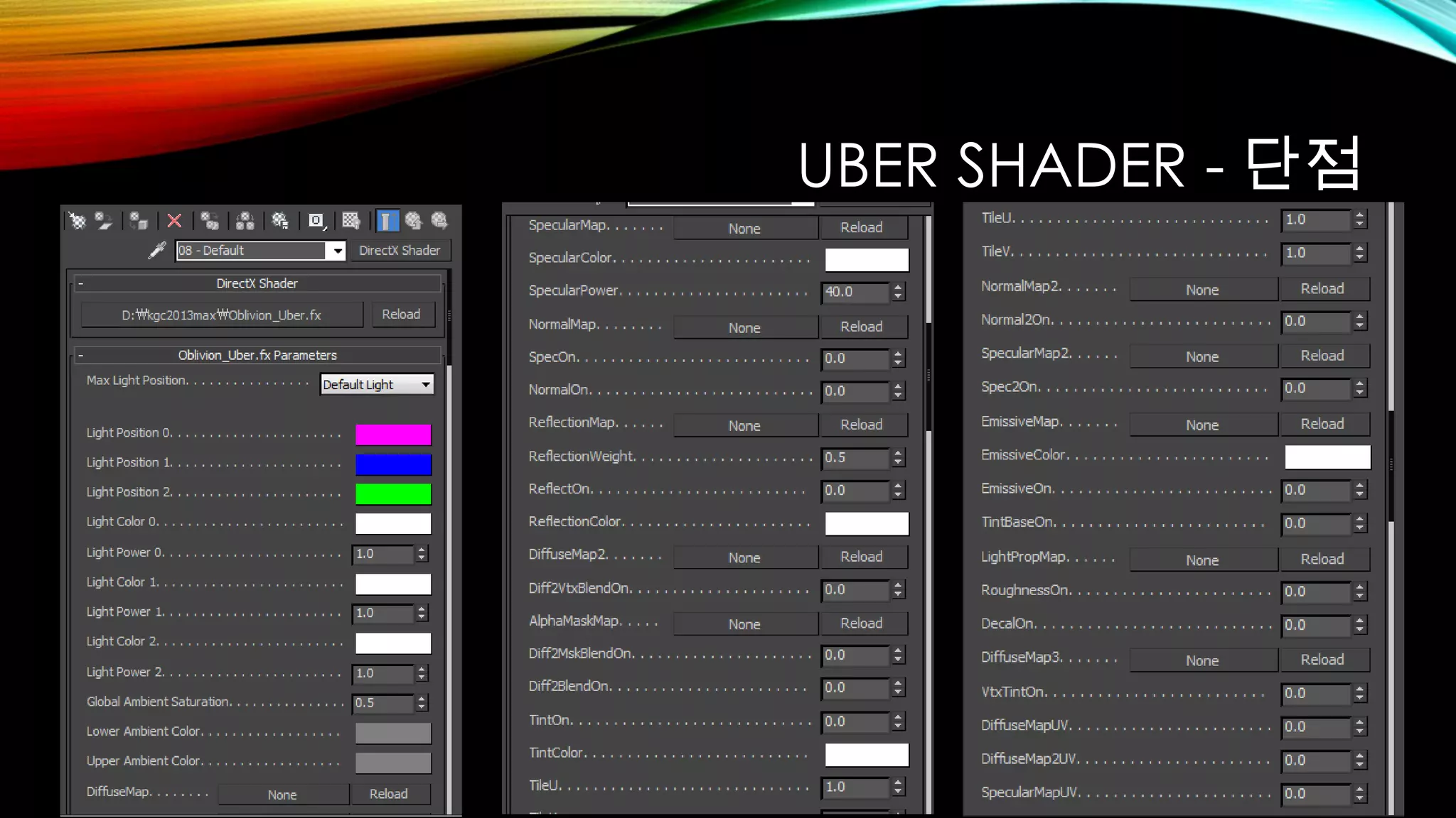 UBER SHADER - 단점
 