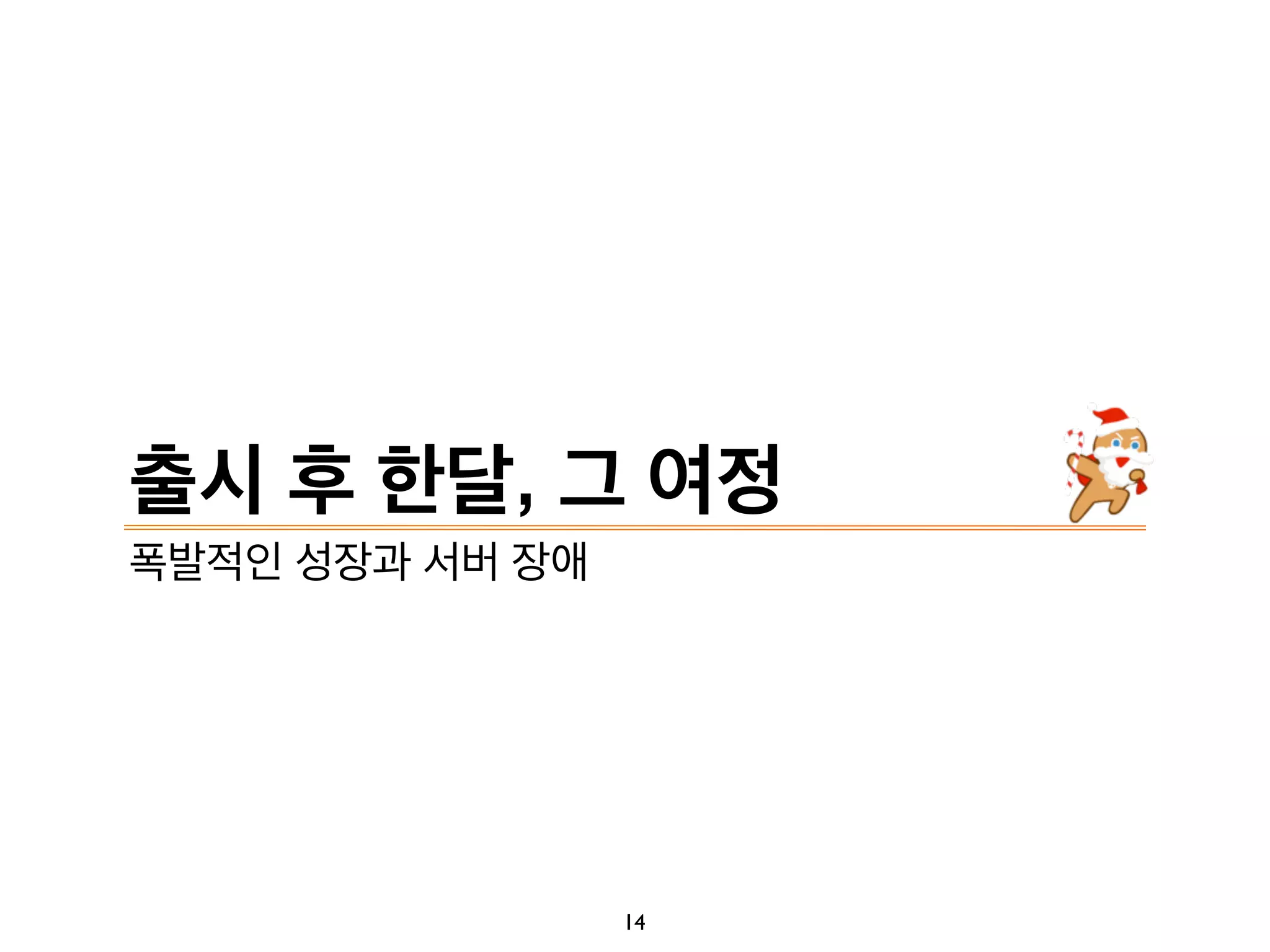 출시 후 한달, 그 여정
14
폭발적인 성장과 서버 장애
 