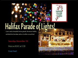 KGIC Halifax November 2013 Activities