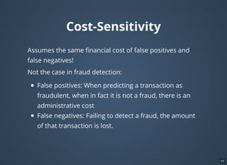 Class Imbalance
Synthetic Majority Over Sampling Technique
SMOTE
44
 