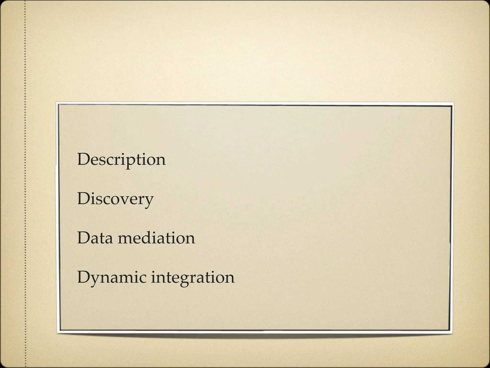 Agile and Dynamic Semantic Services Environment