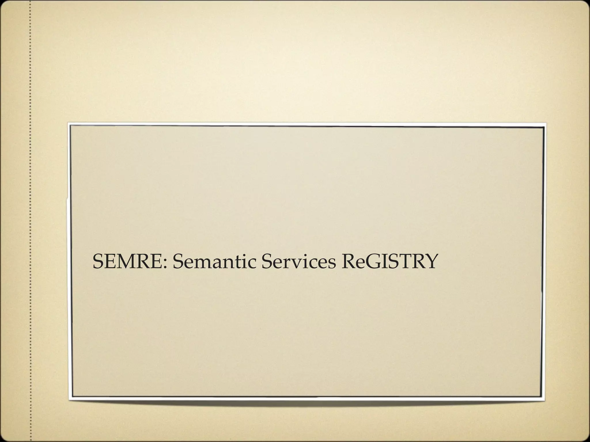 Agile and Dynamic Semantic Services Environment