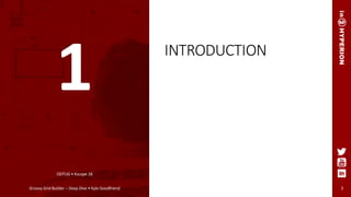 INTRODUCTION
3Groovy Grid Builder – Deep Dive • Kyle Goodfriend
ODTUG • Kscope 18
1
 