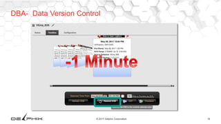 16© 2017 Delphix Corporation
DBA- Data Version Control
 