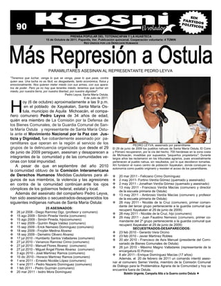 PRENSA POPULAR DEL TOTONACAPAN Y LA HUASTECA
                            15 de Octubre de 2011. Papantla, Ver. Publicación...