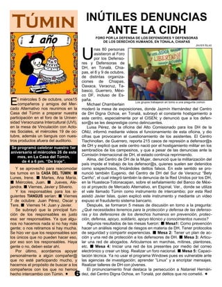 Túmin                                     INÚTILES DENUNCIAS
                                              ANTE LA CIDH
  ...