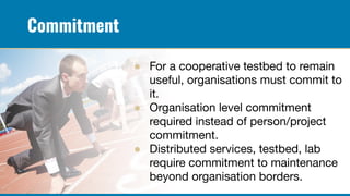 Cooperative labs, testbeds and networks
