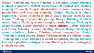 18 
•isaboutaproblem 
•Itisaboutcontextandcreatingempathy 
•Isabout“realpersons” 
•isaboutexperiences,meaning, delight 
•isaboutInsights 
•isaboutsolutions 
•isaboutvolume 
•isabouta(physical)prototype 
DESIGNTHINKING…  