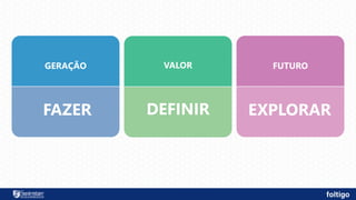 19 
•is about future contexts, understanding, possibilities and creating empathy 
•is about Value. 
•is about the changes in value 
•is about implications 
•is about Insights. 
•is about the hidden question 
•is about context relevancy 
•is about society + individual 
•is about real and average persons 
•is about prototyping strategic options 
FUTURESTHINKING…  