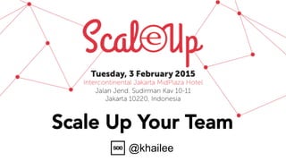@khailee
Scale Up Your Team
 