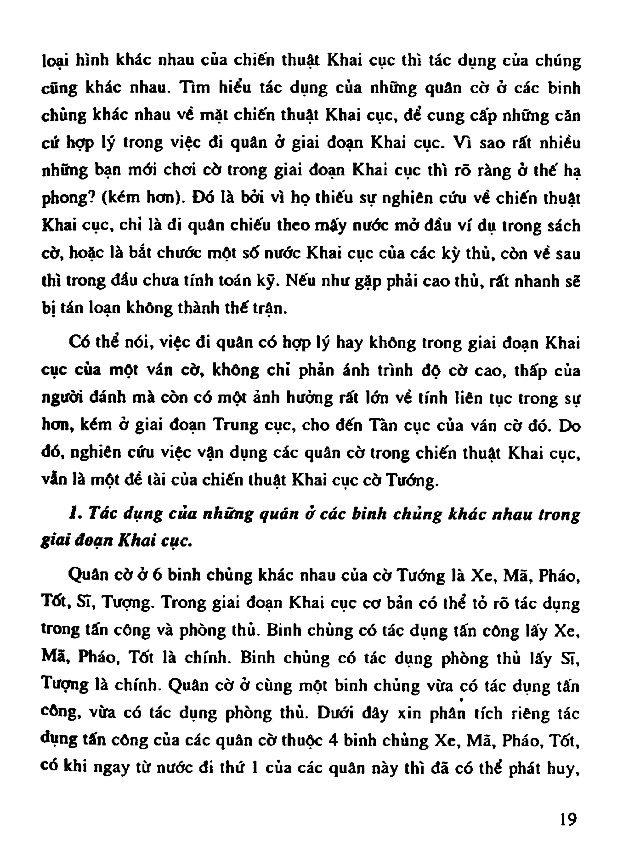 Cờ Tướng - Khái niệm về cờ tướng khai cuộc