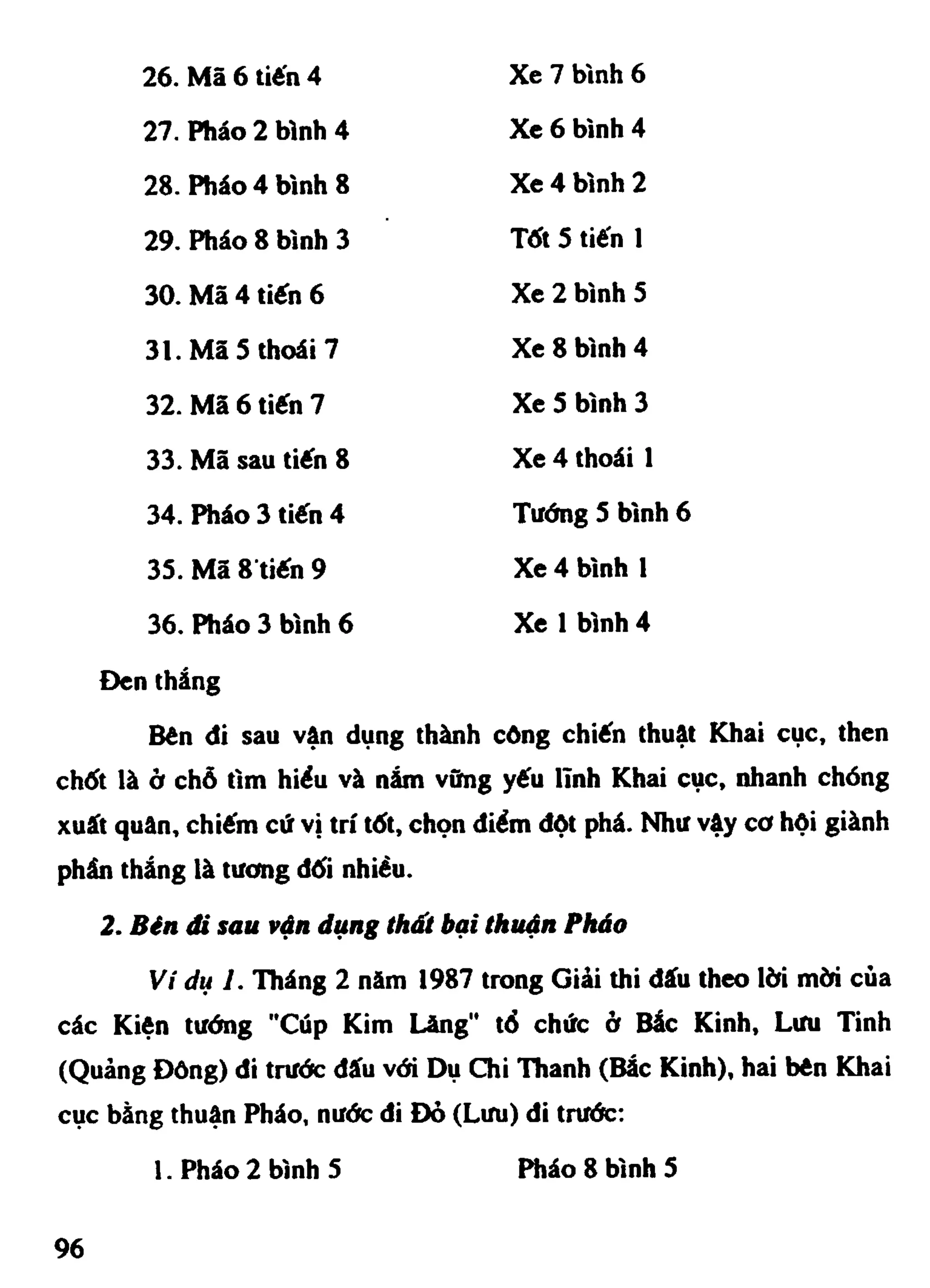 Cờ Tướng - Khái niệm về cờ tướng khai cuộc