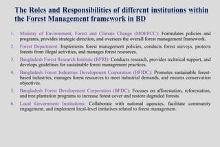 Institutional Framework of Forest Management in Bd | PPTX
