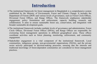 Institutional Framework of Forest Management in Bd | PPTX
