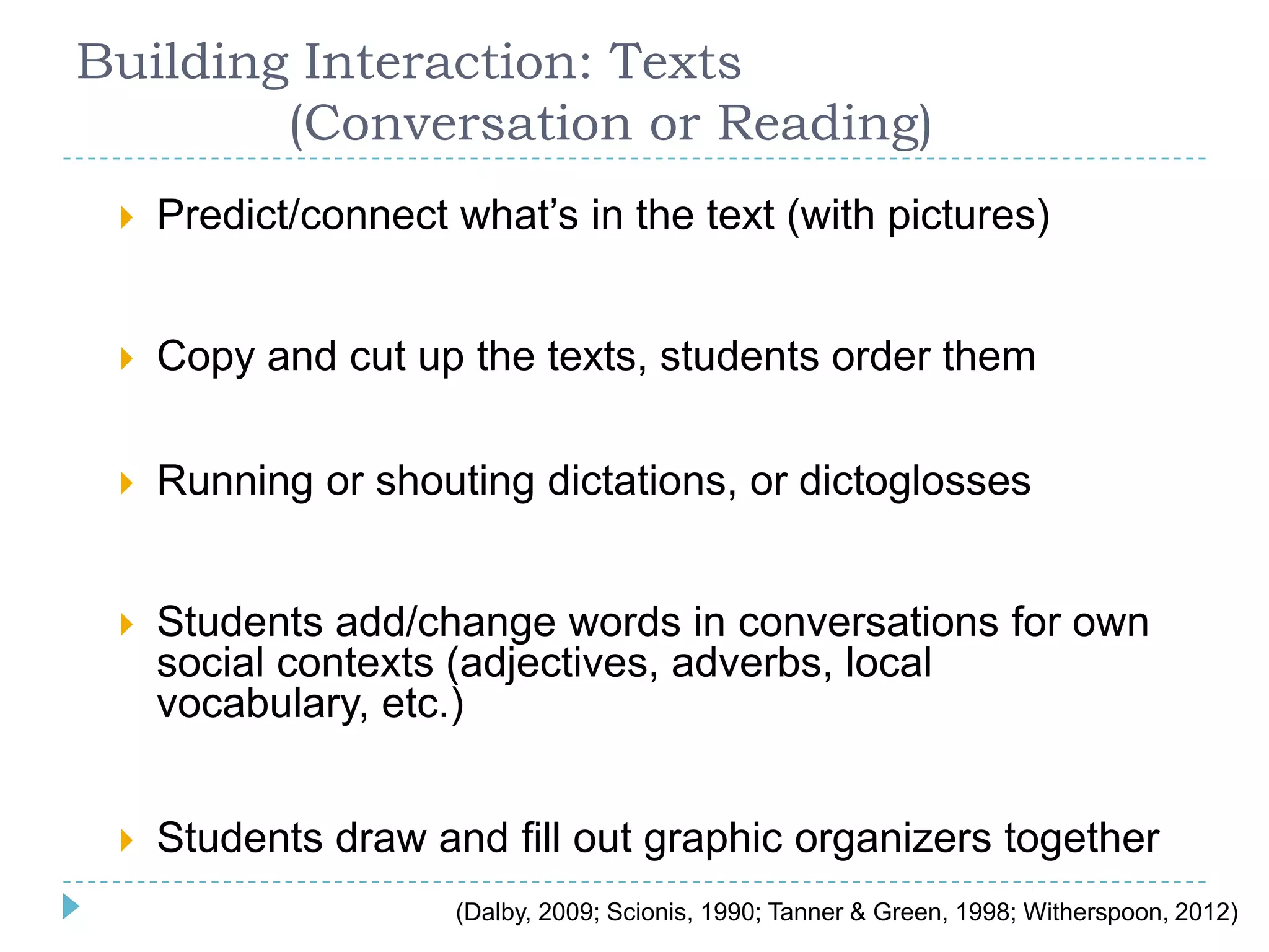 [RELO] Classroom Interaction: Getting More out of Course Books | PPTX