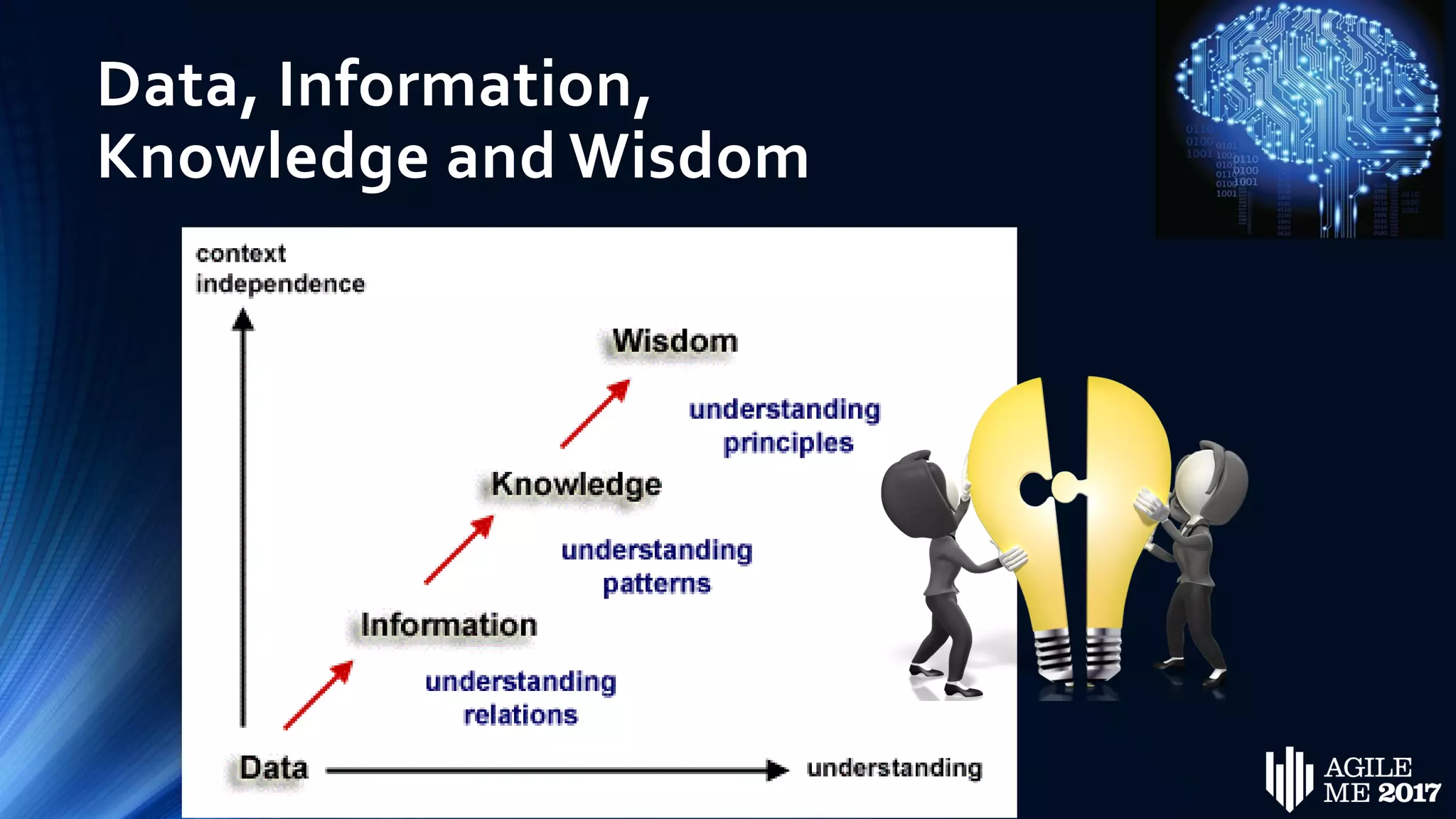 Data, Information,
Knowledge and Wisdom
 