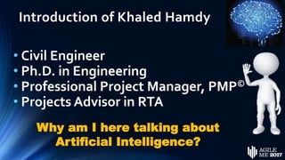 Artificial Intelligence in Project Management by  Dr. Khaled A. Hamdy