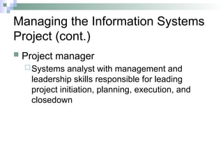 Comprehensive Guide to Systems Development and Project Management in ...
