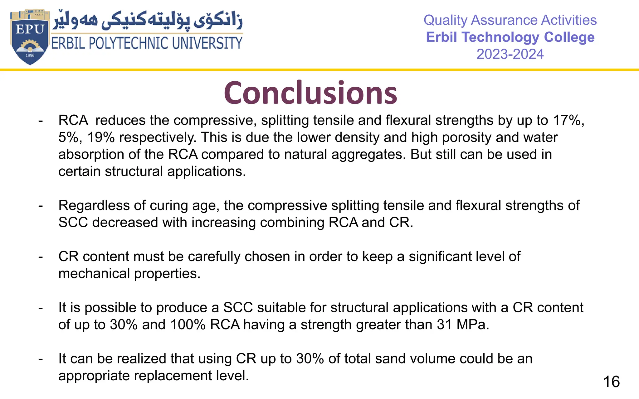 Sustainable Self-Compacted Concrete with recycled aggregates | PDF