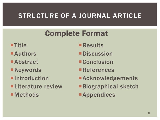Writing a review article for a medical journal