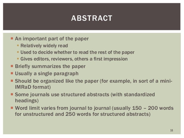 How to write a journal article