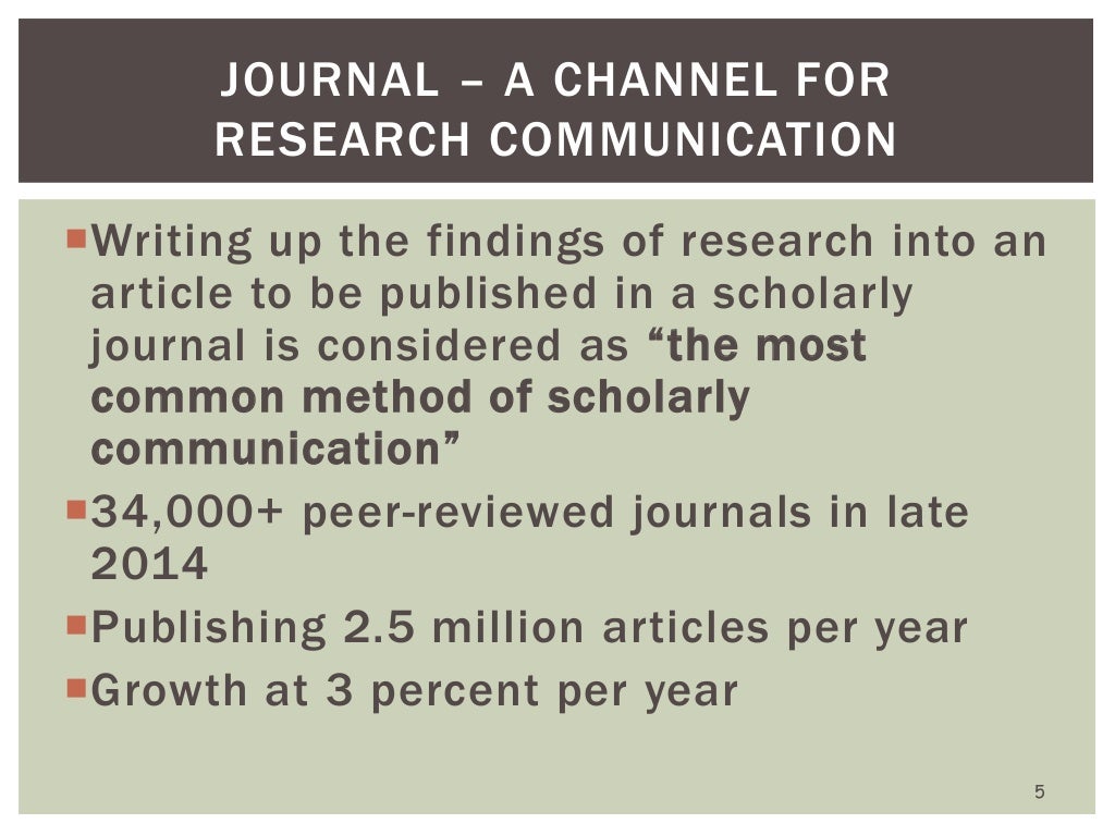 How to write a journal article