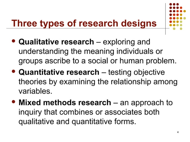Mixed methods research