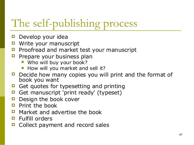 Self publisher business plan