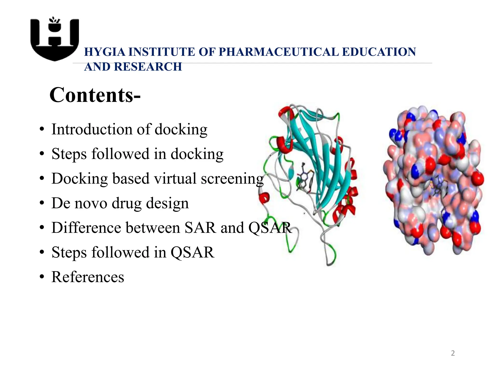 Elaboration of steps followed in Docking and Docking based virtual ...