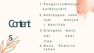 Keteladanan Khalifah Abu Balar Ash Shidiq r.a. | PPTX