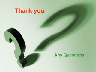 Thank you




            Any Questions


                            Slide 54
 