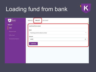 Loading fund from bank
 