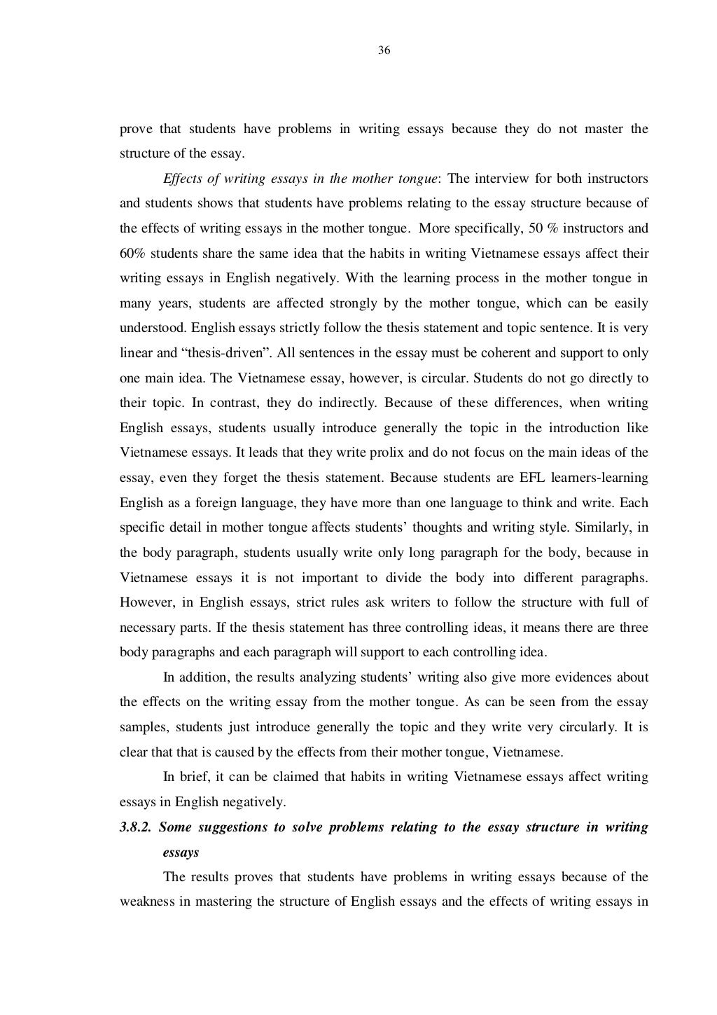 English thesis format image