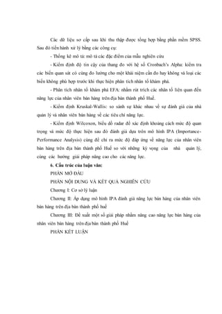 Khóa Luận Áp Dụng Mô Hình Ipa Đánh Giá Năng Lực Nhân Viên | DOCX