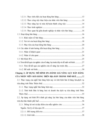 Khóa Luận Áp Dụng Mô Hình Ipa Đánh Giá Năng Lực Nhân Viên | DOCX