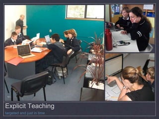 Explicit Teaching
targeted and just in time
 